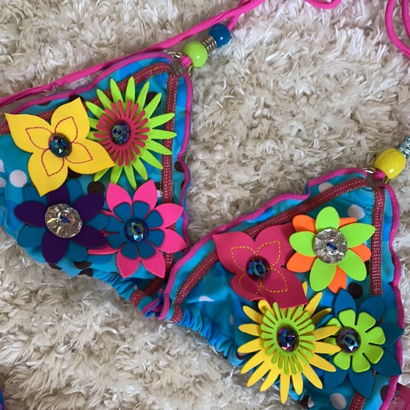 New Cocoa Beach Multicolor Flower Bikini size S - Picture 2 of 7